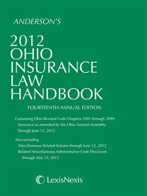 cover image of Anderson's 2012 Ohio Insurance Law Handbook